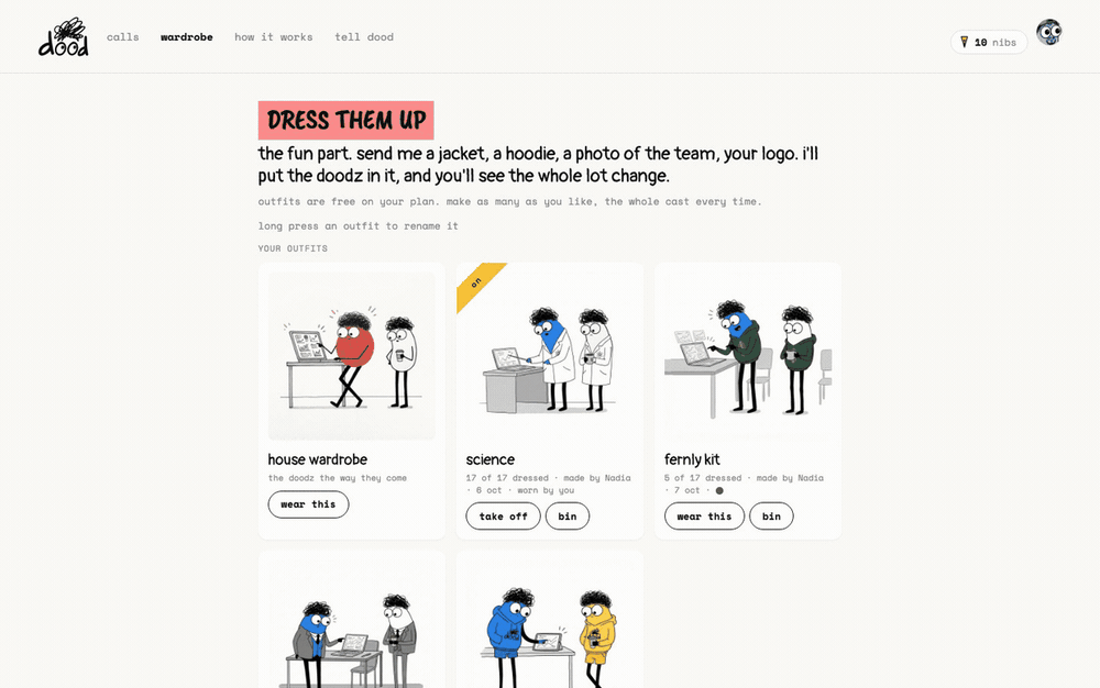 Add the logo — Your logo and colours on the doodz